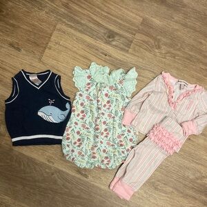 O-3 month baby girl clothing bundle
